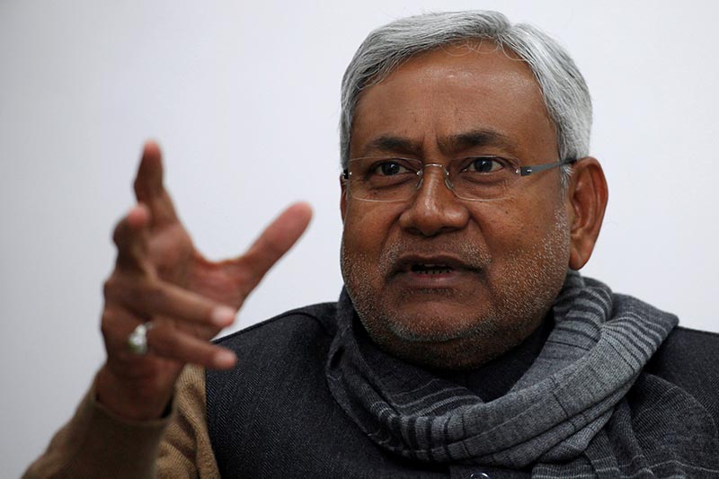 Bihar's chief minister and leader of Janata Dal United party Nitish Kumar gestures during an interview with Reuters in Patna, India, on January 8, 2012. Photo: Reuters