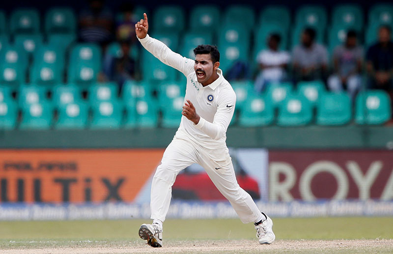 India's Ravindra Jadeja in action. Photo: Reuters