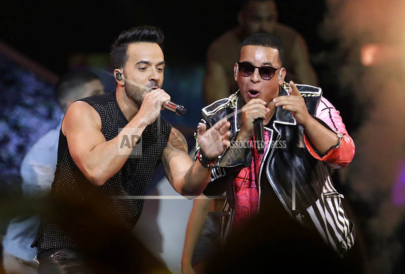 FILE - This April 27, 2017, file photo shows singers Luis Fonsi, left, and Daddy Yankee during the Latin Billboard Awards in Coral Gables, Fla. Photo: AP