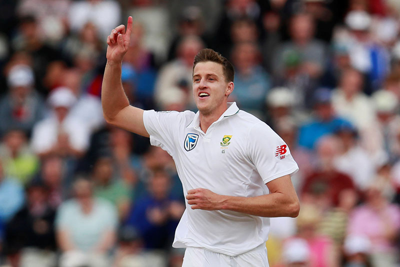 South Africa's Morne Morkel celebrates after taking wicket. Photo: Reuters