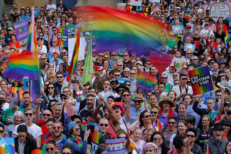 Australia Gay Marriage Rally Draws Record Crowd Ahead Of Postal Vote