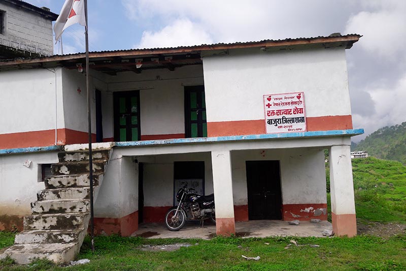 A blood transfusion centre that has not yet resumed services, in Bajura, on Thursday, September 7, 2017. Photo: THT