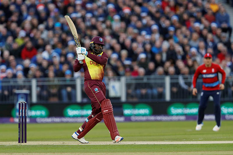 West Indies' Chris Gayle in action. Photo: Reuters