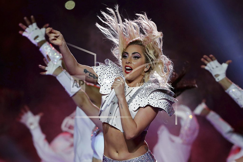 FILE - In this Feb. 5, 2017, file photo, Lady Gaga performs during the halftime show of the NFL Super Bowl 51 football game between the New England Patriots and the Atlanta Falcons in Houston. Photo: AP