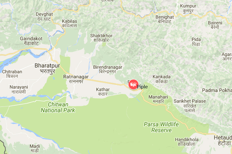 Piple , Chitwan. Source: Google maps