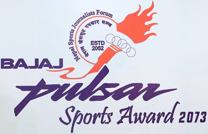 Logo of Pulsar Sports Award 2073. Courtesy: NSJF/Facebook