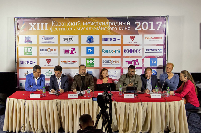 Organisers hold a press conference to inform about the Nepali documentary film 'Sunakali' in Russia. Photo Courtesy: Kazan Muslim Film Festival