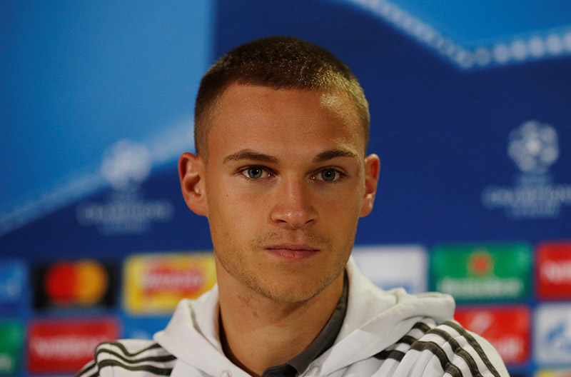 Bayern Munich's Joshua Kimmich during the press conference. Photo: Reuters