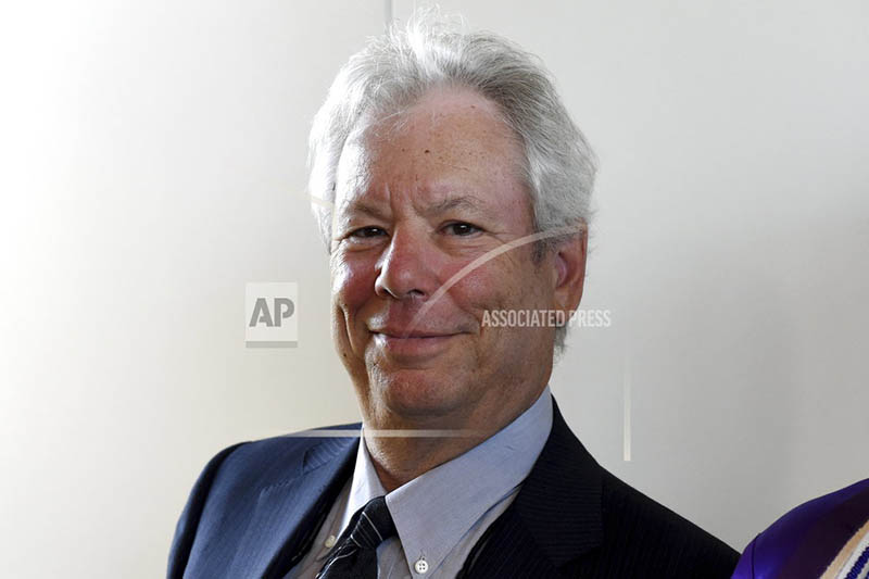 FILE - In this June 22, 2014 file photo US economist Richard Thaler poses for a photo during the award ceremony for the world economy prize in Kiel, Germany. Photo: AP