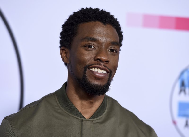 FILE - In this Sunday, Nov. 19, 2017 file photo, Chadwick Boseman arrives at the American Music Awards at the Microsoft Theater in Los Angeles. Mary J. Blige, Sterling K. Brown, Issa Rae and Boseman will be among the presenters at the upcoming NAACP Image Awards. Numerous other stars, including actors Michael B. Jordan, Terry Crews, Yara Shahidi and u201cGet Outu201d star Daniel Kaluuya are also scheduled to present during the ceremony, Monday, Jan. 15, 2018, which honors entertainers and writers of color. 