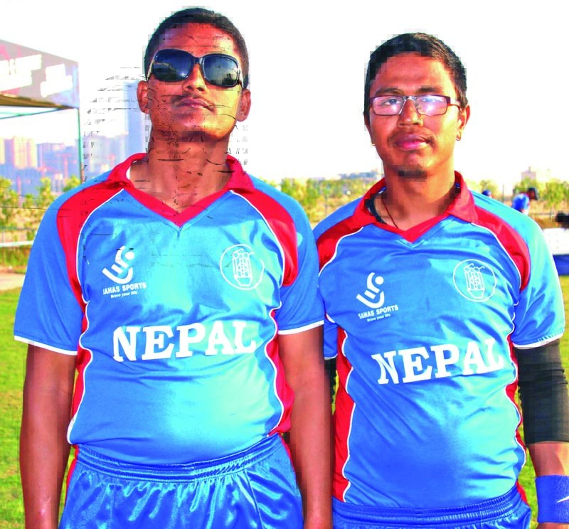 Nepalu2019s skipper Kirtan Shrestha Duwal (right) and vice-captain Bikram Bahadur Rana. Photo: THT Print n