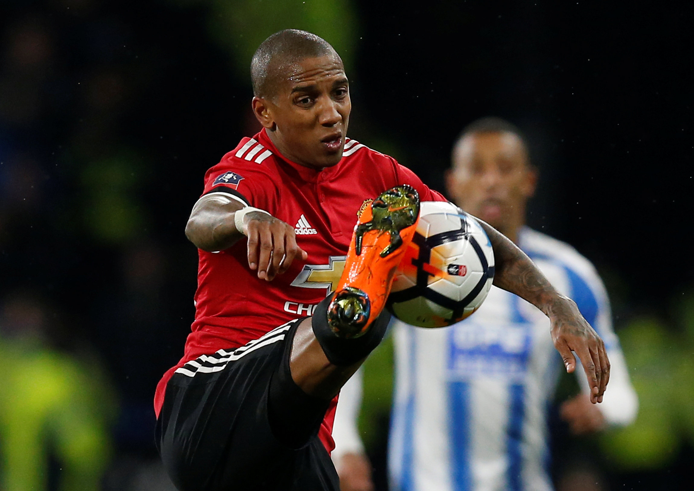 Soccer Football - FA Cup Fifth Round - Huddersfield Town vs Manchester United - John Smithu2019s Stadium, Huddersfield, Britain - February 17, 2018   Manchester United's Ashley Young in action   REUTERS/Andrew Yates