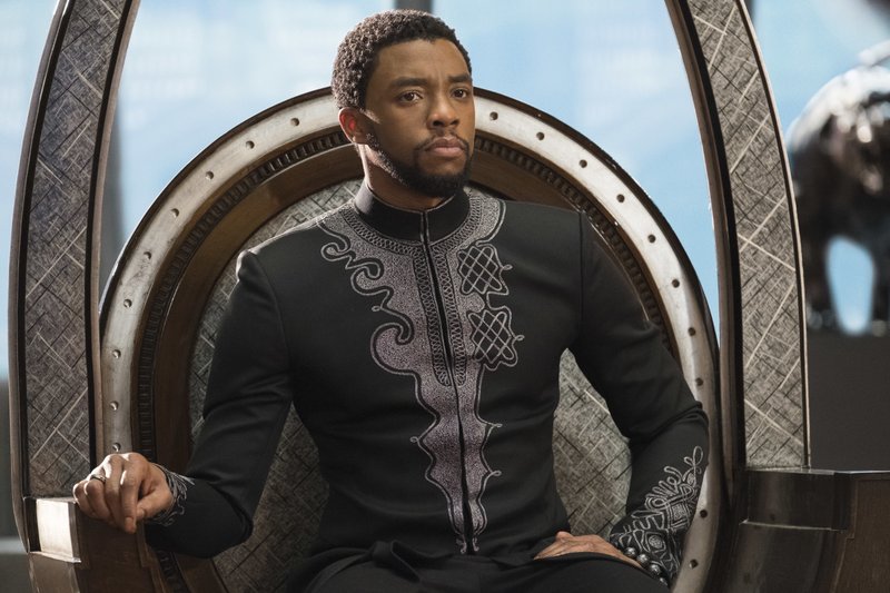 This image released by Disney shows Chadwick Boseman in a scene from Marvel Studiosu2019 u201cBlack Panther.u201d The Walt Disney Co. estimated Saturday, February 17, 2018. Photo: AP