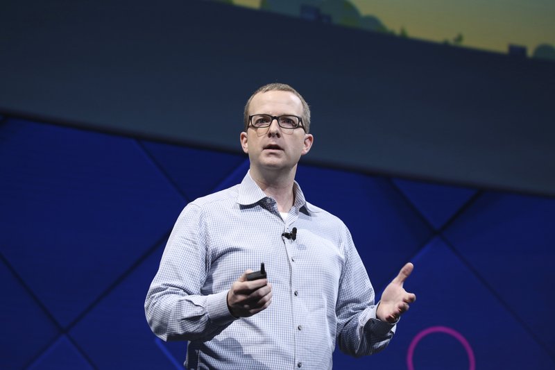 Mike Schroepfer, Facebooku2019s chief technology officer, speaks at the companyu2019s F8 developer conference in San Jose, Calif. The Associated Press recently spoke with Schroepfer about changes in the way Facebook handles fake news and foreign influence. Photo: AP