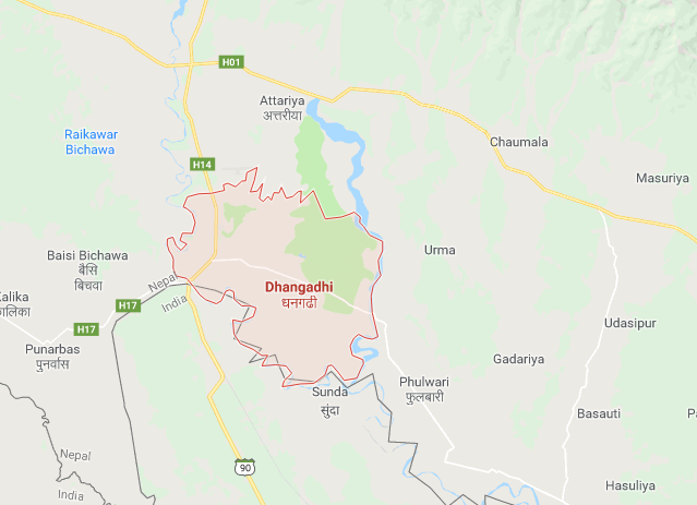 A map of Nepal-India border, Gauriphanta customs point. Photo: google Maps