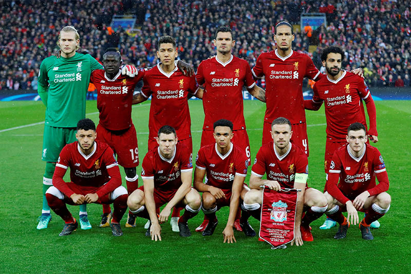 Liverpool football team. Photo: Reuters