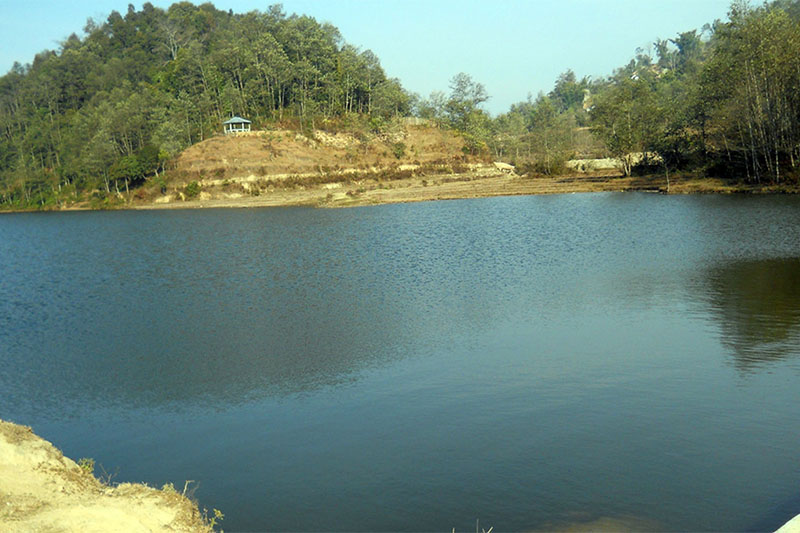 A view of Marwak-Parwak lake in Sunsari district, on Wednesday, April 25, 2018. Photo: RSS