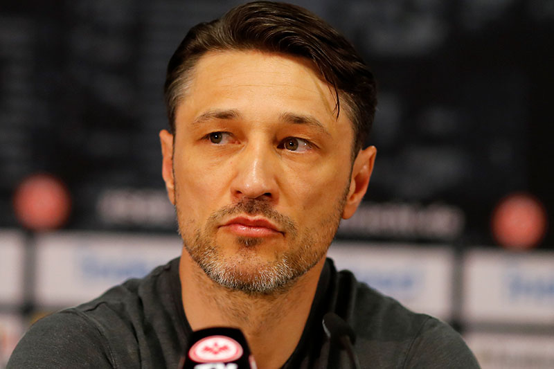 Eintracht Frankfurt coach Niko Kovac during the press conference confirming his appointment as Bayern Munich coach for next season. Photo: Reuters