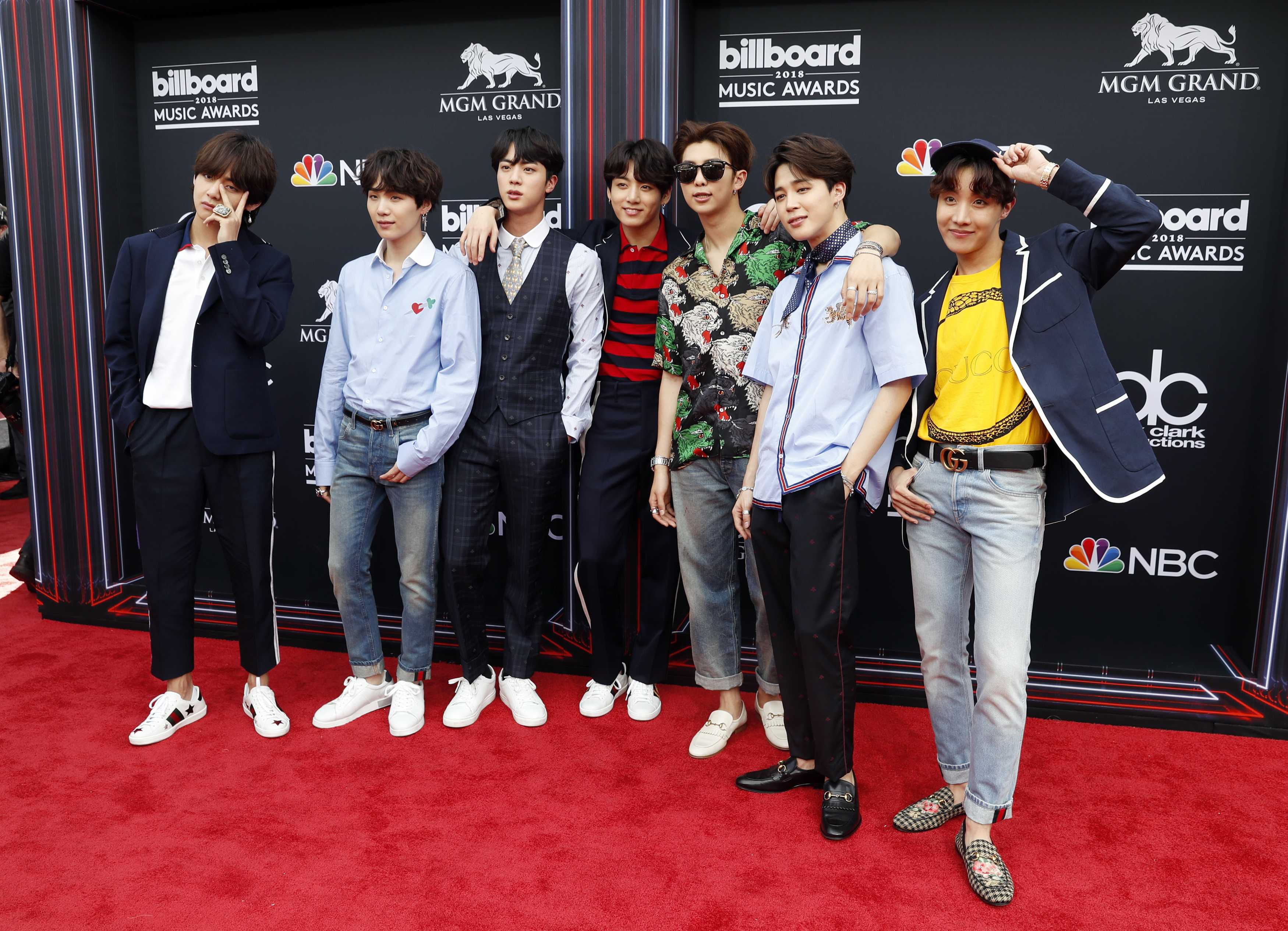 Musical group BTS arrives at 2018 Billboard Music Awards in Las Vegas, Nevada, US. Photo: Reuters
