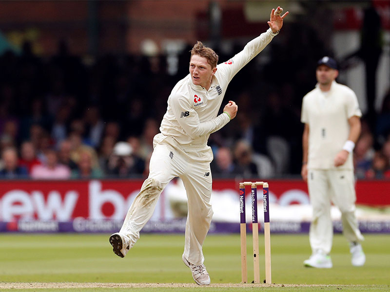 England's Dom Bess in action. Photo: Reuters