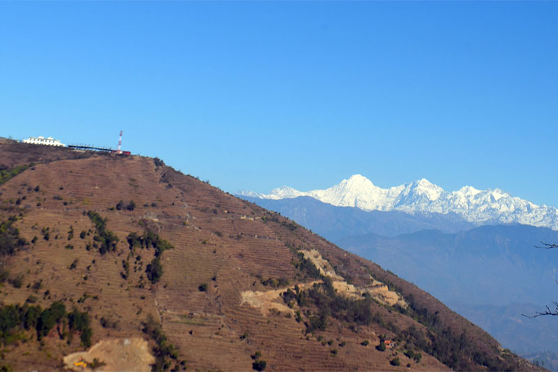 Ganesh Himal, as seen from Shivapur in Nuwakot district, on Monday, May 21, 2018. Photo: RSS