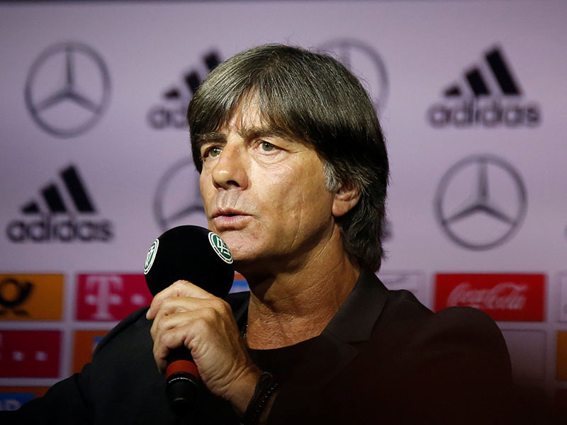 Germany coach Joachim Loew during the press conference. Photo: Reuters