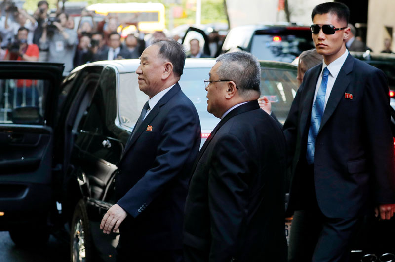 North Korean envoy Kim Yong Chol arrives at a hotel in New York, U.S., May 30, 2018. REUTERS/Lucas Jackson     TPX IMAGES OF THE DAY