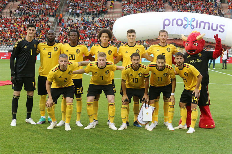Belgium team group before the match. Photo: Reuters