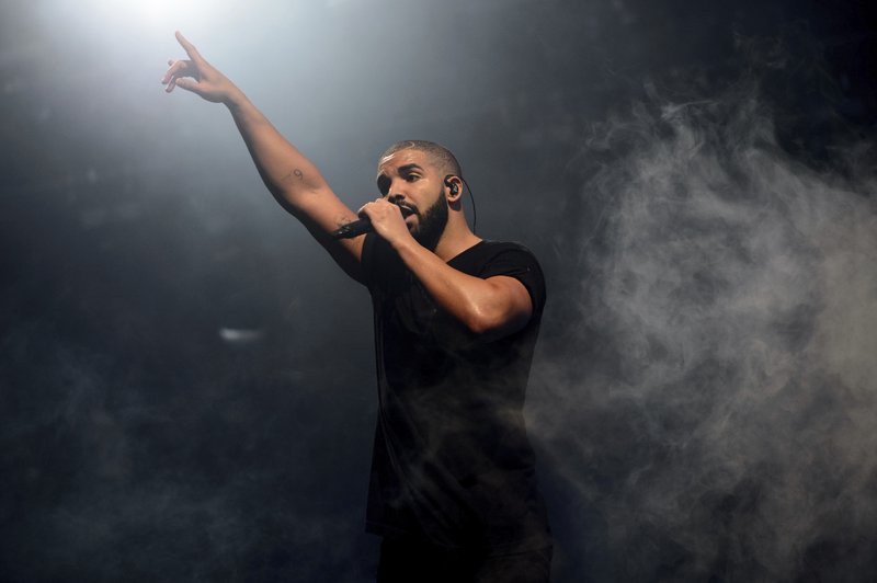 File - In this photo, Canadian singer Drake performs on the main stage at Wireless festival in Finsbury Park, London on June 27, 2015. Photo: AP