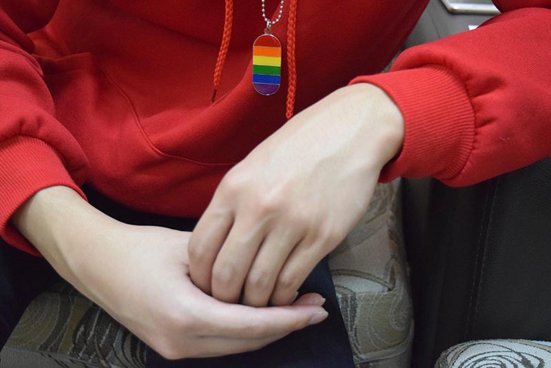 The hands of a Hong Kong gay man are seen during an interview in Hong Kong, China, on March 18, 2018. Photo: Thomson Reuters Foundation