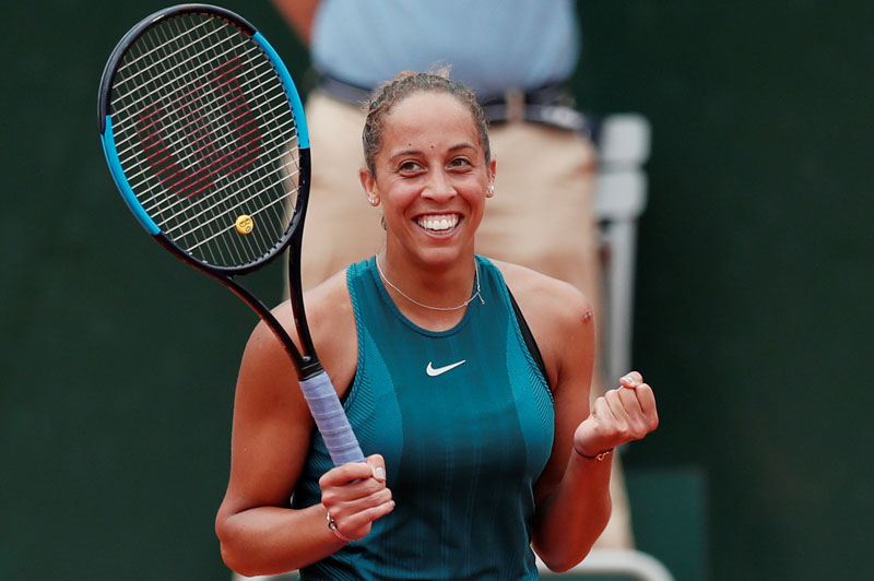 Tennis - French Open - Roland Garros, Paris, France - June 5, 2018   Madison Keys of the U.S. celebrates after winning her quarter final match against Kazakhstan's Yulia Putintseva   REUTERS/Benoit Tessier