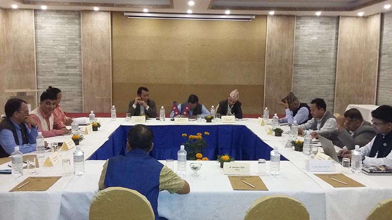 Province 4 ministers attend a consultation organised by Pokhara-Lekhnath Metropolitan City, of Kaski district, on Thursday, June 21, 2018. Photo: Rishi Ram Baral