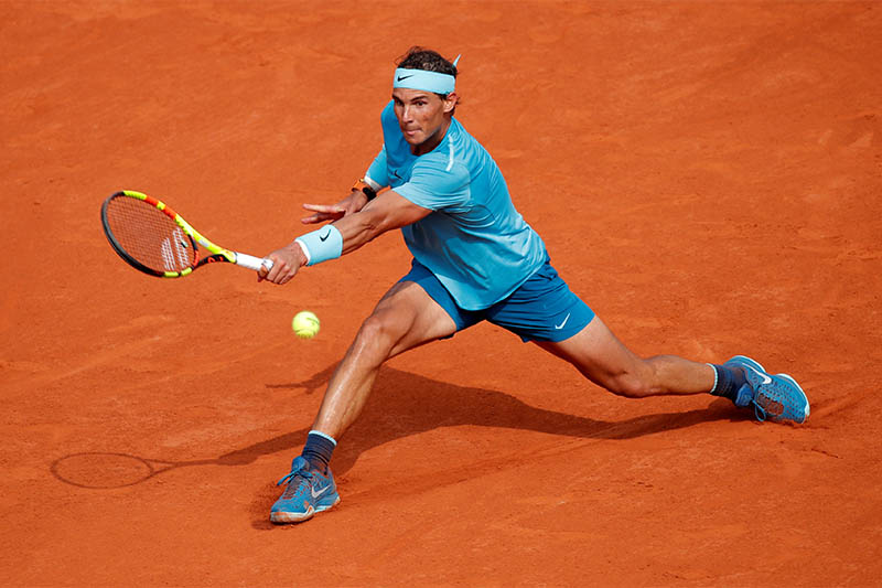 Spain's Rafael Nadal in action during the final against Austria's Dominic Thiem. Photo: Reuters