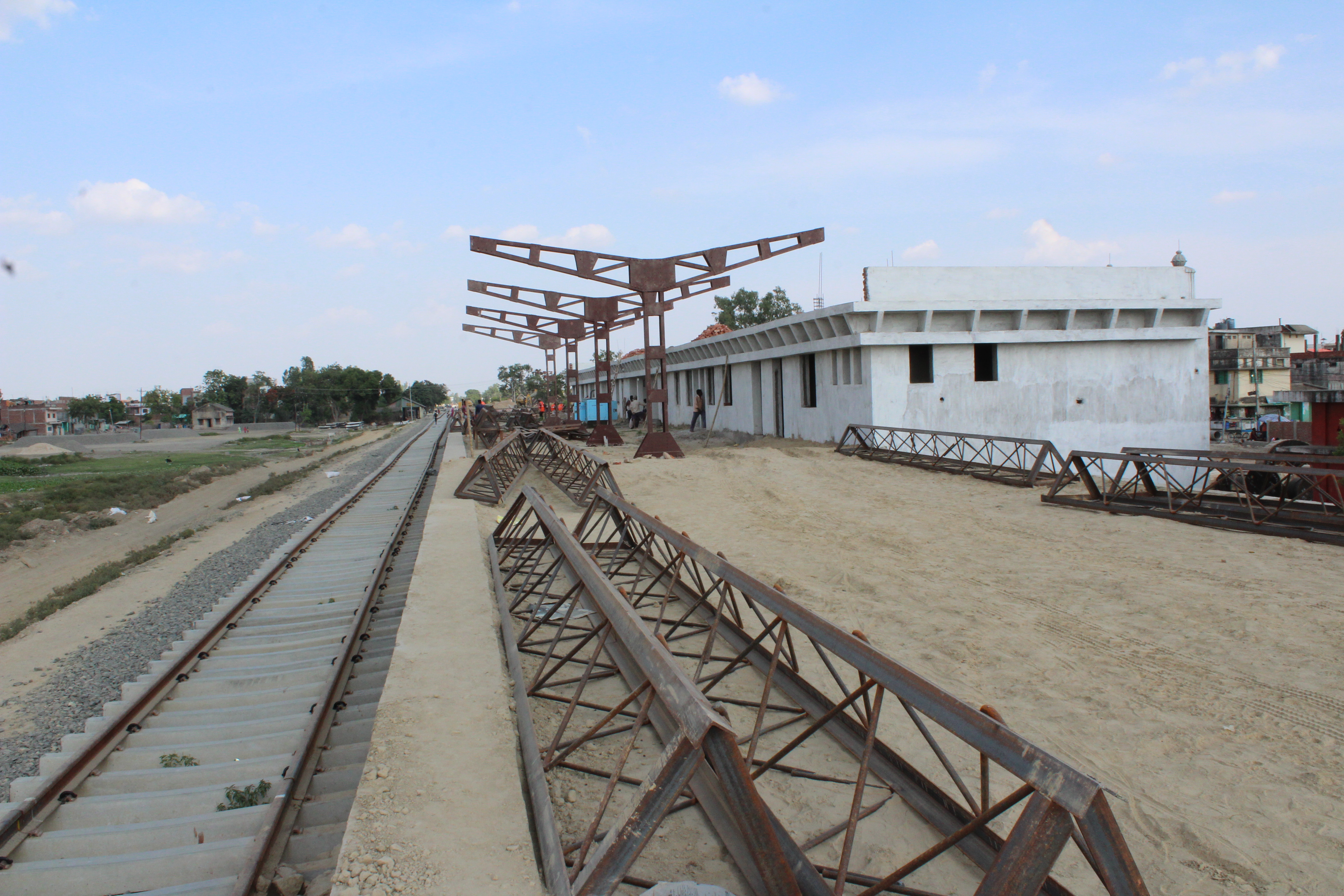 FILE: An undated image of under-construction railway platform in Janakpur. Photo: Brij Kumar Yadav