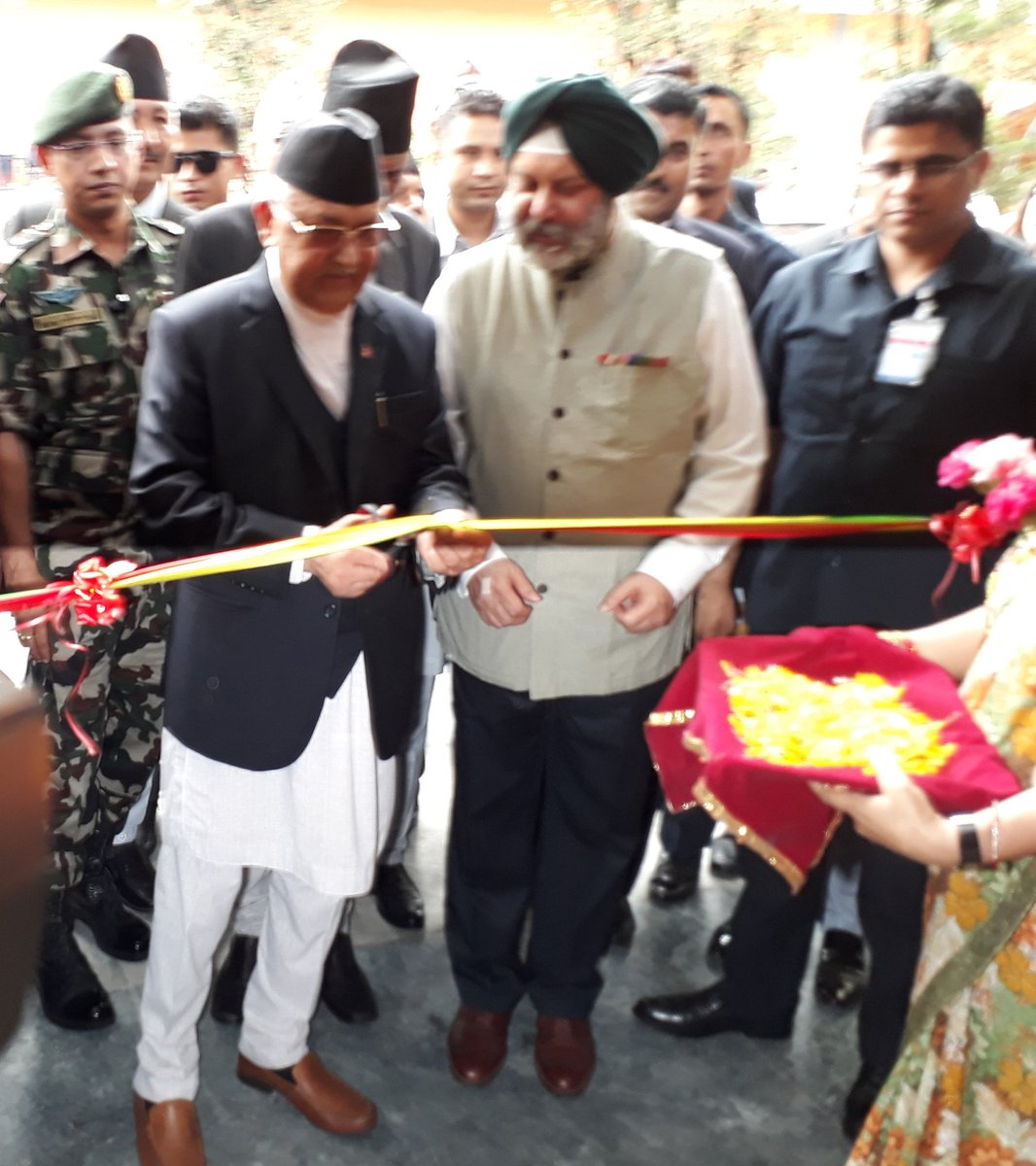 PM KP Sharma Oli inaugurates library building of Nepal Academy on July 10, 2018. (Photo: Embassy of India)