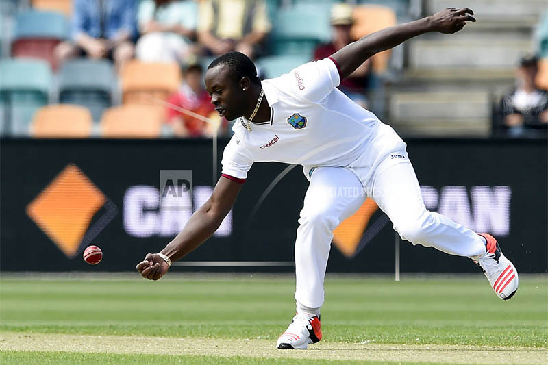 FILE: West Indies' bowler Kemar Roach in action. Photo: AP