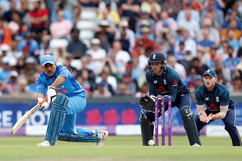 India's MS Dhoni in action. Photo: Reuters
