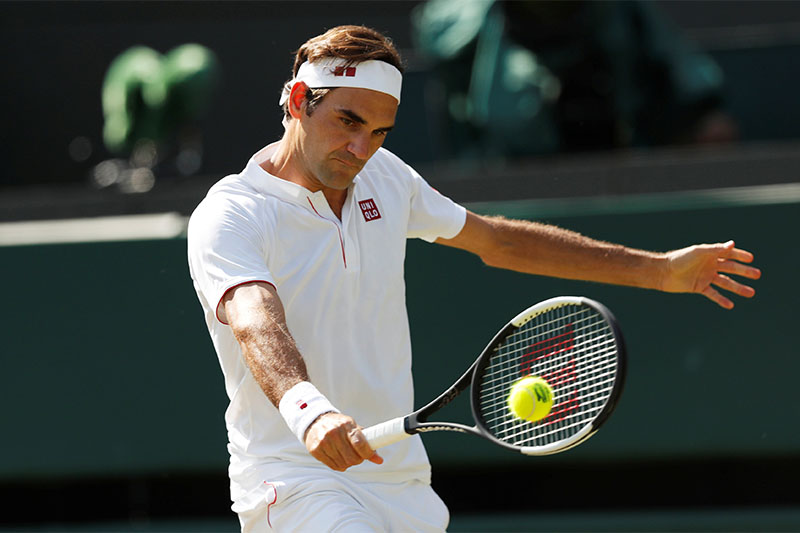 Switzerland's Roger Federer in action during his quarter final match against South Africa's Kevin Anderson. Photo: Reuters
