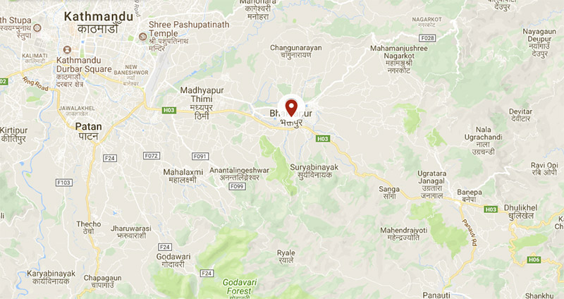 Bhaktapur map