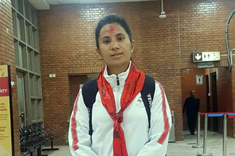 File: Nepal's athlete Bishwarupa Budha. Courtesy: Faceboo/Budha