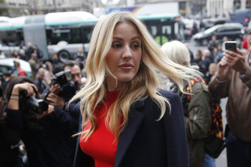 File: British singer Ellie Goulding arrives at Stella McCartney's Spring-Summer 2018 ready to wear fashion collection in Paris. Photo: AP
