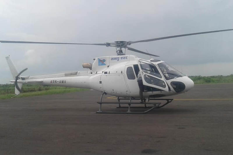 File: A Manang Air helicopter. Courtesy: Manang Air/Facebook