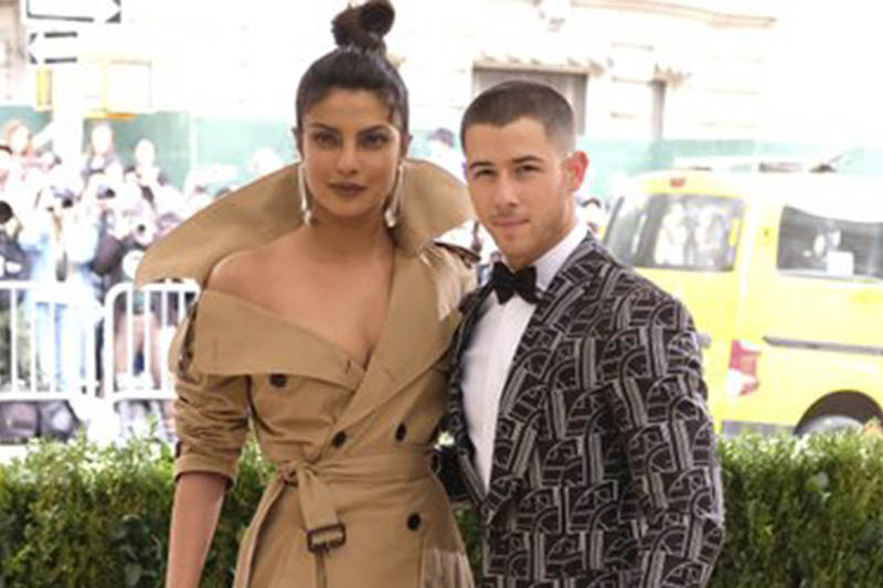 File: Priyanka Chopra (left) and Nick Jonas attend The Metropolitan Museum of Art's Costume Institute benefit gala celebrating the opening of the Rei Kawakubo/Comme des Garcons: Art of the In-Between exhibition in New York. Photo: AP