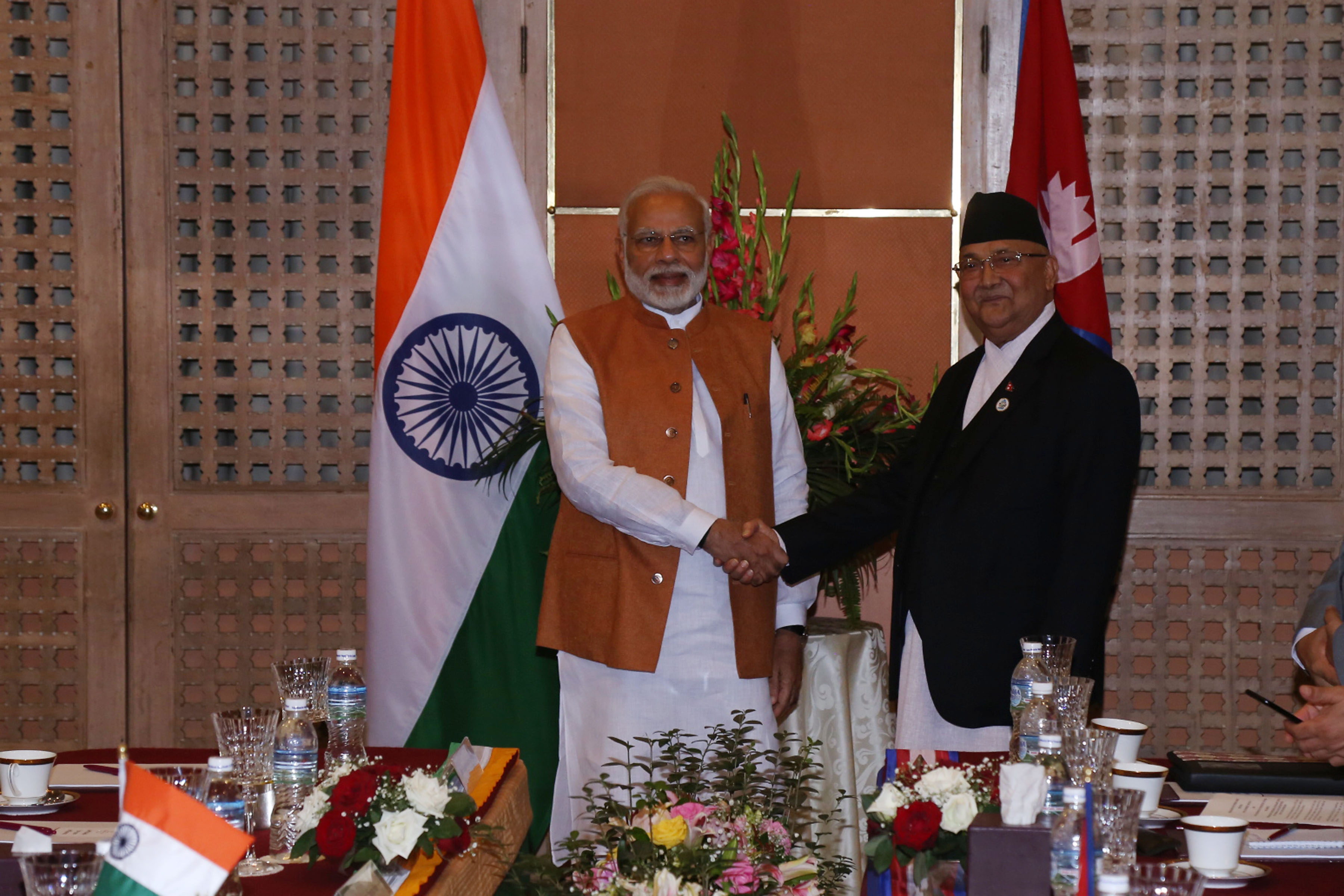 Prime Minister KP Sharma Oli and his Indian counterpart Narendra Modi hold bilateral talks following the conclusion of  fourth BIMSTEC Summit in Kathmandu on August 31, 2018. Photo:RSS