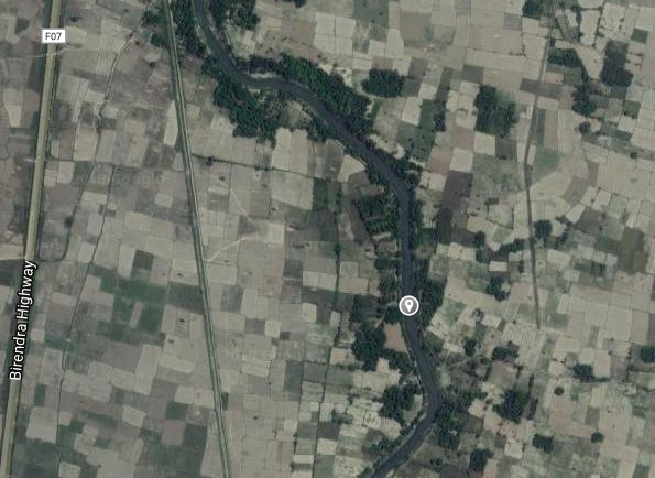 A satellite image of Sakhuwa river in Rautahat. Photo: Google Maps