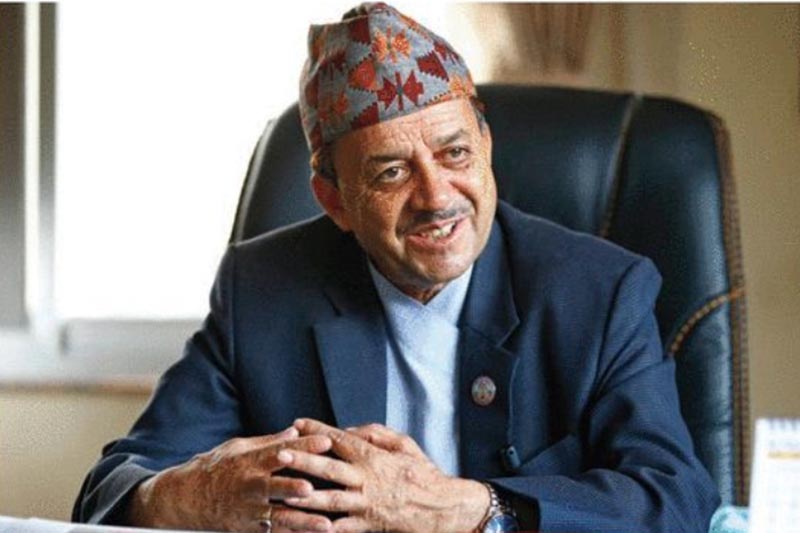 Interview with Umesh Mainali, chairman of the Public Service Commission, in Kathmandu, in August 2018. Photo: Skanda Gautam/THT