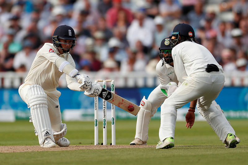 England's Tom Curran in action during the First test match between England and India, at Edgbaston, in Birmingham, Britain, on August, 2018. Photo: Action Images via Reuters