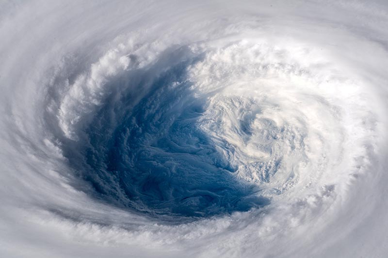 Super typhoon Trami is seen from the International Space Station as it moves in the direction of Japan, September 25, 2018 in this image obtained from social media on September 26, 2018. Photo: ESA/NASA-A.Gerst via Reuters
