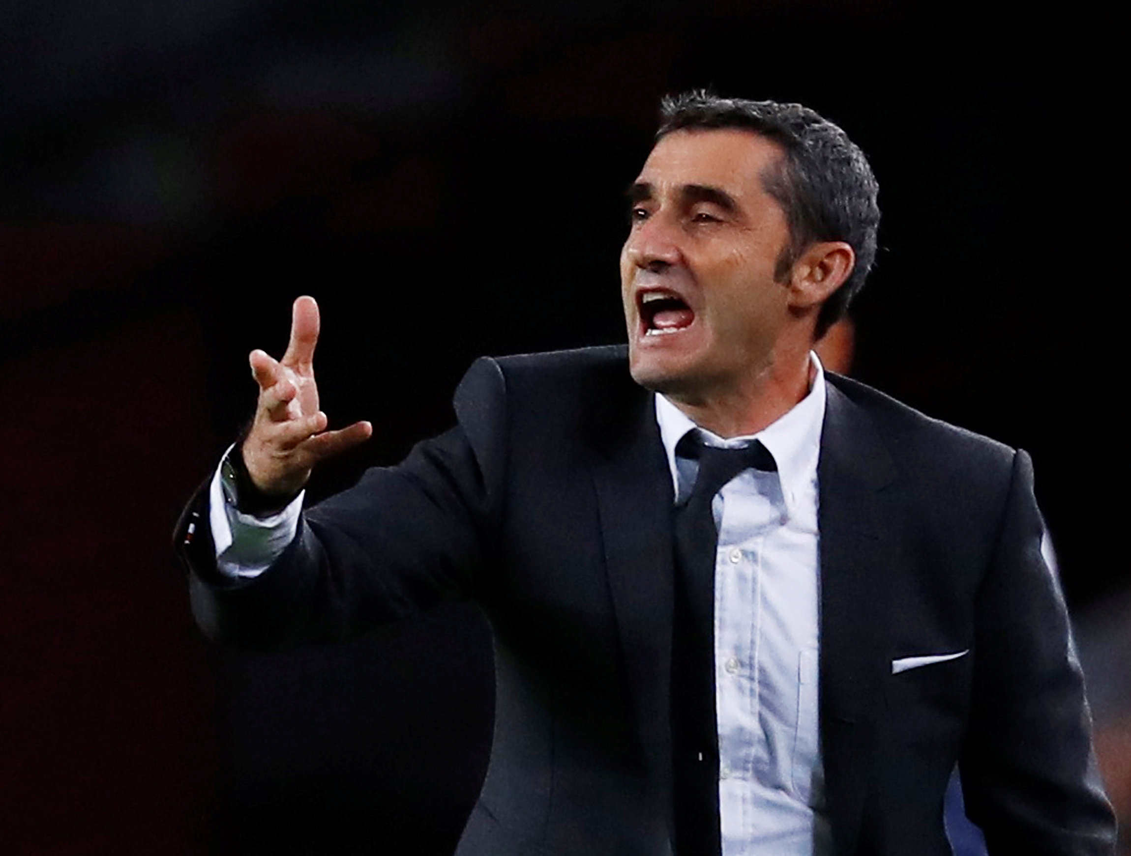 FILE - Barcelona coach Ernesto Valverde during the match. Photo: Reuters