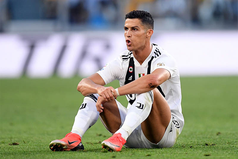 Juventus' Cristiano Ronaldo reacts. Photo: Reuters
